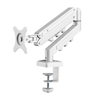 Suporte de Mesa Articulado para Monitor de 17" a 32" FlexiSpot F5, Ajustes com Pistão a Gás, VESA, Branco - F5W
