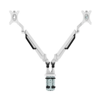 Suporte de Mesa Articulado para 2 Monitores de 17" a 32" FlexiSpot MA8D2, Ajustes com Pistão a Gás, VESA, Branco - MA8D2W