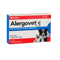 Alergovet C 0,7mg Antialérgico para Cães e Gatos