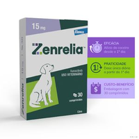 Zenrelia 15mg Tratamento para Coceira em Cães - 30 comprimidos