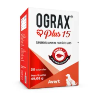 Ograx Plus 15 para Cães e Gatos Avert - 30 cápsulas