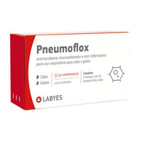 Antibiótico Pneumoflox Labyes para cães e gatos - 16 comprimidos