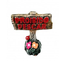 Enfeite Proibido Pescar Decorado Trema - Único