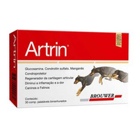 Artrin Condroprotetor para Cães e Gatos Brouwer - 30 Comprimidos