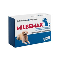 Vermífugo Milbemax C Cães 5 a 25kg - 2 comprimidos
