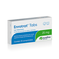 Enrotrat Tabs 25mg Antimicrobiano Cães e Gatos - 10 comprimidos