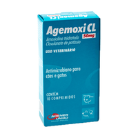 Antimicrobiano Agemoxi CL 50mg Cães e Gatos - 10 comprimidos