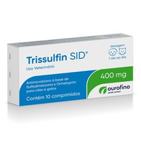 Trissulfin 400mg SID Antimicrobiano para Cães e Gatos - 10 Comprimidos