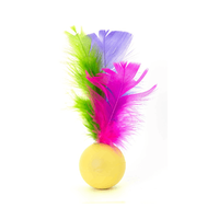 Bolinha com Penas Cat Toy LCM Amarela - Único