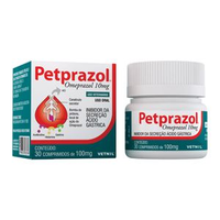 Petprazol 10mg Antiácido para cães e Gatos - 30 cápsulas