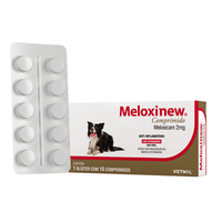 Anti-Inflamatório Meloxinew 2mg Vetnil - 10 comprimidos