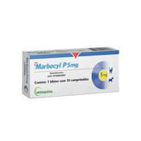 Antibiótico Marbocyl P 5mg para Cães e Gatos - 10 comprimidos