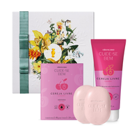 Combo Presente Dia Das Mães Cuide-Se Bem Cereja Livre: Loção Corporal 200ml + Sabonetes Em Barra 2x80g