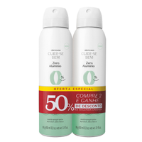 Kit Antitranspirante Aerosol Cuide-se Bem Zero Alumínio 2x90g/150ml