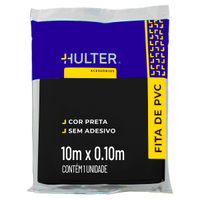 Fita PVC Sem Adesivo Preta Hulter 100X10m