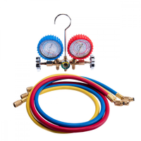 Kit Manifold com Visor e Jogo de Mangueiras 1/4 pol 90cm para R22/134/404/407 Hulter HT5536GF
