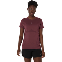 Camiseta ASICS Road Seamless - Feminino - Roxo/Marrom