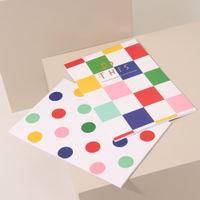Kit de 2 Blocos de Papel Estampados Geométricos Branco
