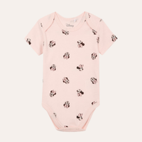 Body de algodão infantil minnie rosa