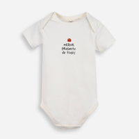 Body infantil de algodão com mangas curtas melhor presente de todos off white