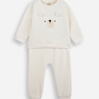 Conjunto infantil de moletom bordado off white