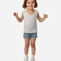 Regata de algodão infantil com glitter off white