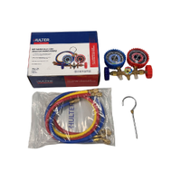 Manifold Automotivo R1234/R134/R22/R404 com 2 engates rápidos e Jogo de 3 Mangueiras 1,5m Hulter HT5MF-AUTOF