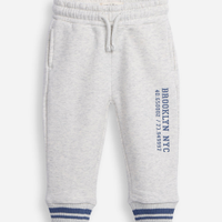 Calça jogger de moletom infantil cinza
