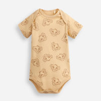 Body infantil de algodão simba bege
