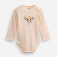 Body infantil de algodão simba bege