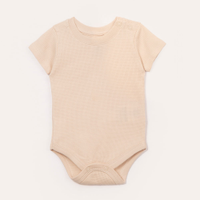 Body de algodão infantil texturizado bege