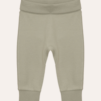 Calça saruel infantil de algodão peruano cós e barra dobrável verde