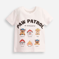 Camiseta de algodão infantil moods patrulha canina off white