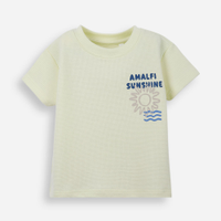 Camiseta infantil manga curta almafi sunset texturizada verde
