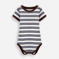 Body infantil de algodão listrado colorido