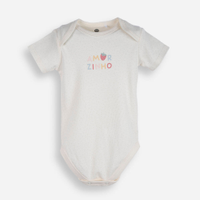 Body infantil de algodão poá amorzinho off white