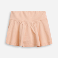 Short saia infantil evasê liso laranja