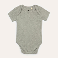 Body de algodão infantil mescla cinza
