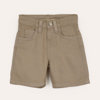 Bermuda de sarja infantil com bolsos bege
