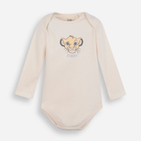 Body infantil de algodão simba bege