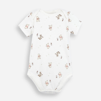 Body infantil de algodão ursinho pooh off white