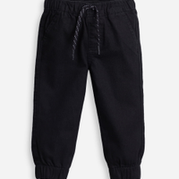 Calça infantil sarja jogger preta