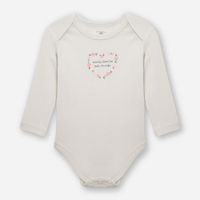 Body infantil de algodão minha família meu mundo verde