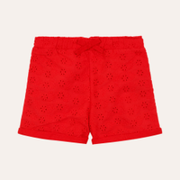 Short de laise infantil floral vermelho