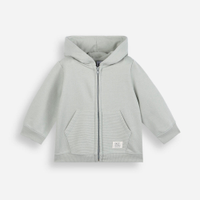 Jaqueta infantil de moletom com capuz verde