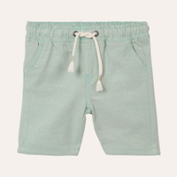 Bermuda infantil cós elástico verde
