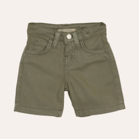 Bermuda de sarja infantil com bolsos verde