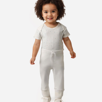 Calça reta de algodão infantil off white