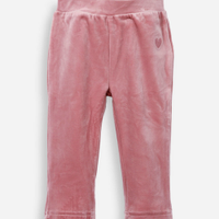 Calça baby plush lisa coração rosa