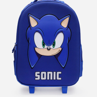 Mochila infantil de rodinha sonic azul